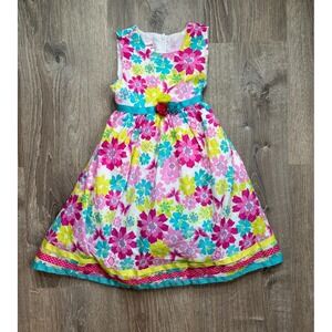 Nanette Lepore Girls Sleeveless Layered Tulle‎ Dress Pink Summer Wedding Size 5